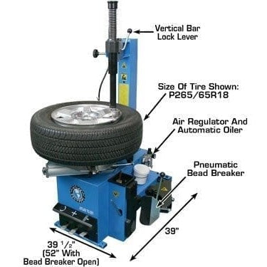 Atlas TC221 Tire Changer + WB11 Motorcycle Wheel Balancer Combo Package