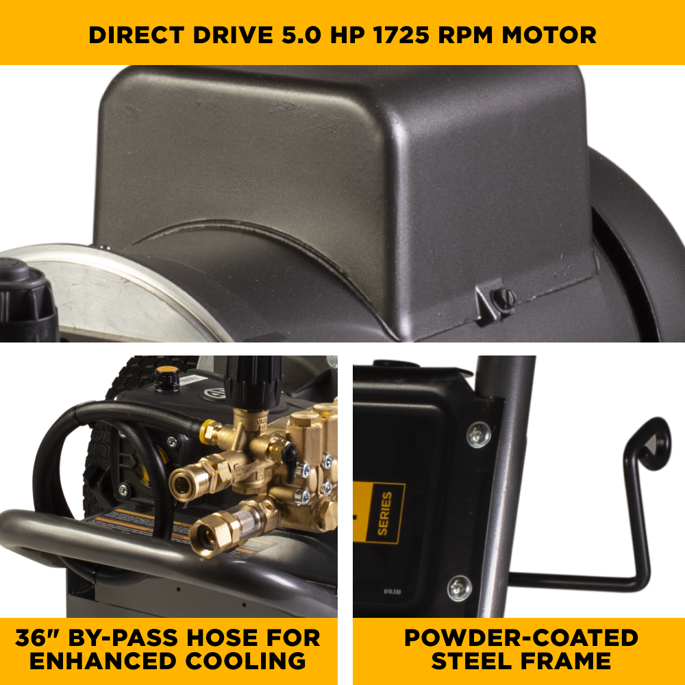 BE Power 3,000 PSI 4.5 GPM 10 HP Electric Pressure Washer with Baldor Motor and AR Triplex Pump - B3010E34AHE