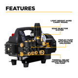 BE Power 1,500 PSI 1.6 GPM 1.5 HP Portable Electric Pressure Washer – P1515EPN