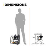 BE Power 1,500 PSI 2.0 GPM 2.0 HP Wall Mount Electric Pressure Washer with a Baldor Motor and General Triplex Pump - X-1520FW1GENH
