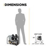 BE Power 3,000 PSI 4.0 GPM 7.5 HP Electric Pressure Washer with Baldor Motor and General Triplex Pump - X-2775FW1GENHT