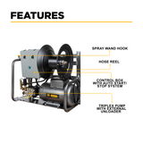 BE Power 3,000 PSI 4.0 GPM 7.5 HP Electric Pressure Washer with Baldor Motor and General Triplex Pump - X-2775FW1GENHT