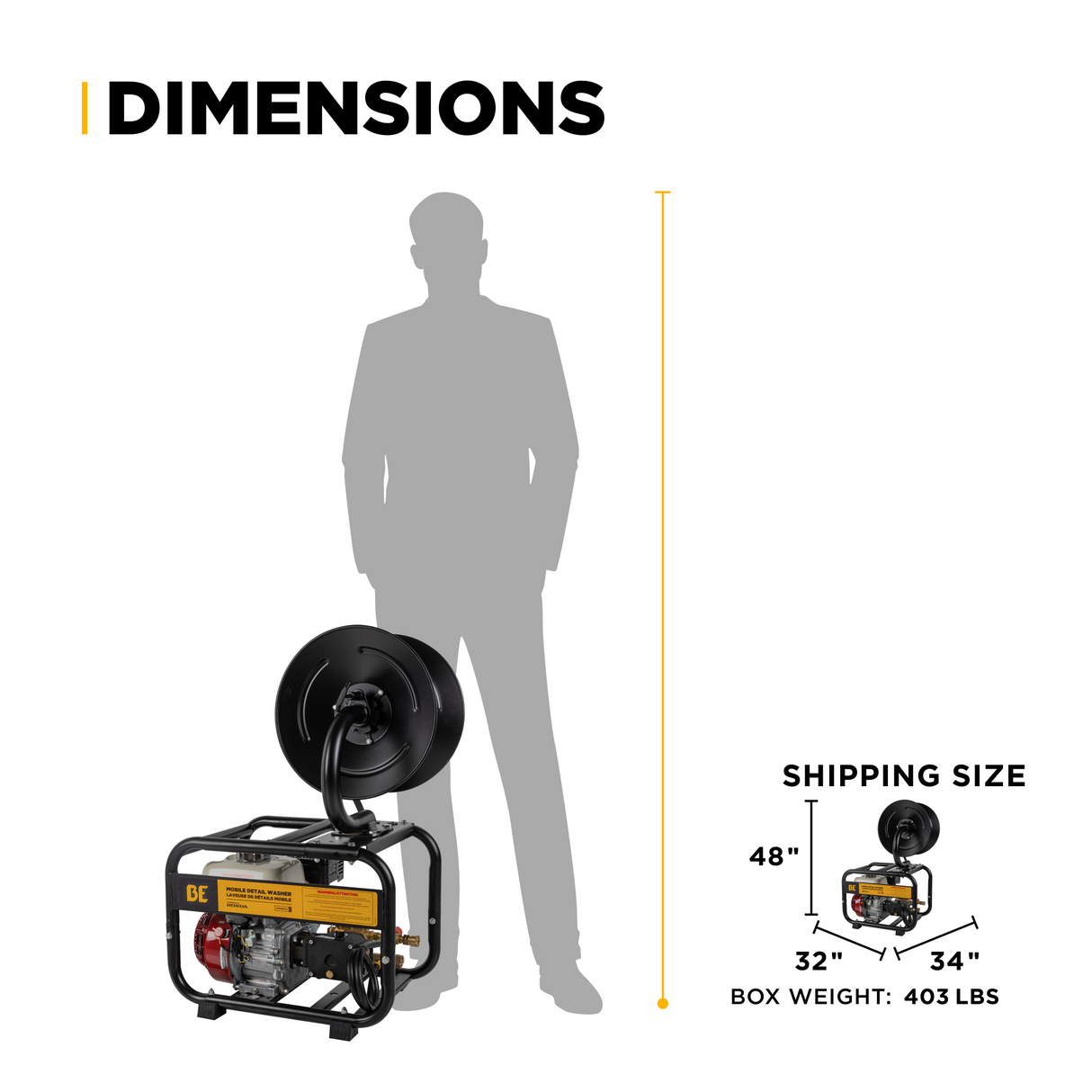 BE Power 3,100 PSI 3.1 GPM Cold Water Gas Pressure Washer - B3165HRAS