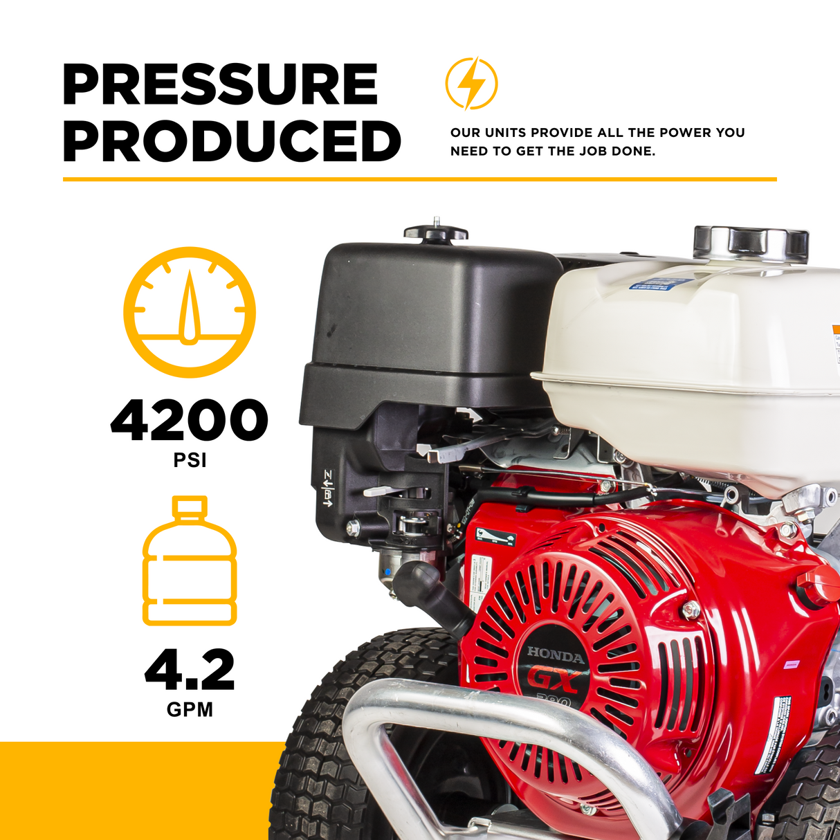 BE Power 4,200 PSI 4.2 GPM Cold Water Gas Pressure Washer - B4213HACS