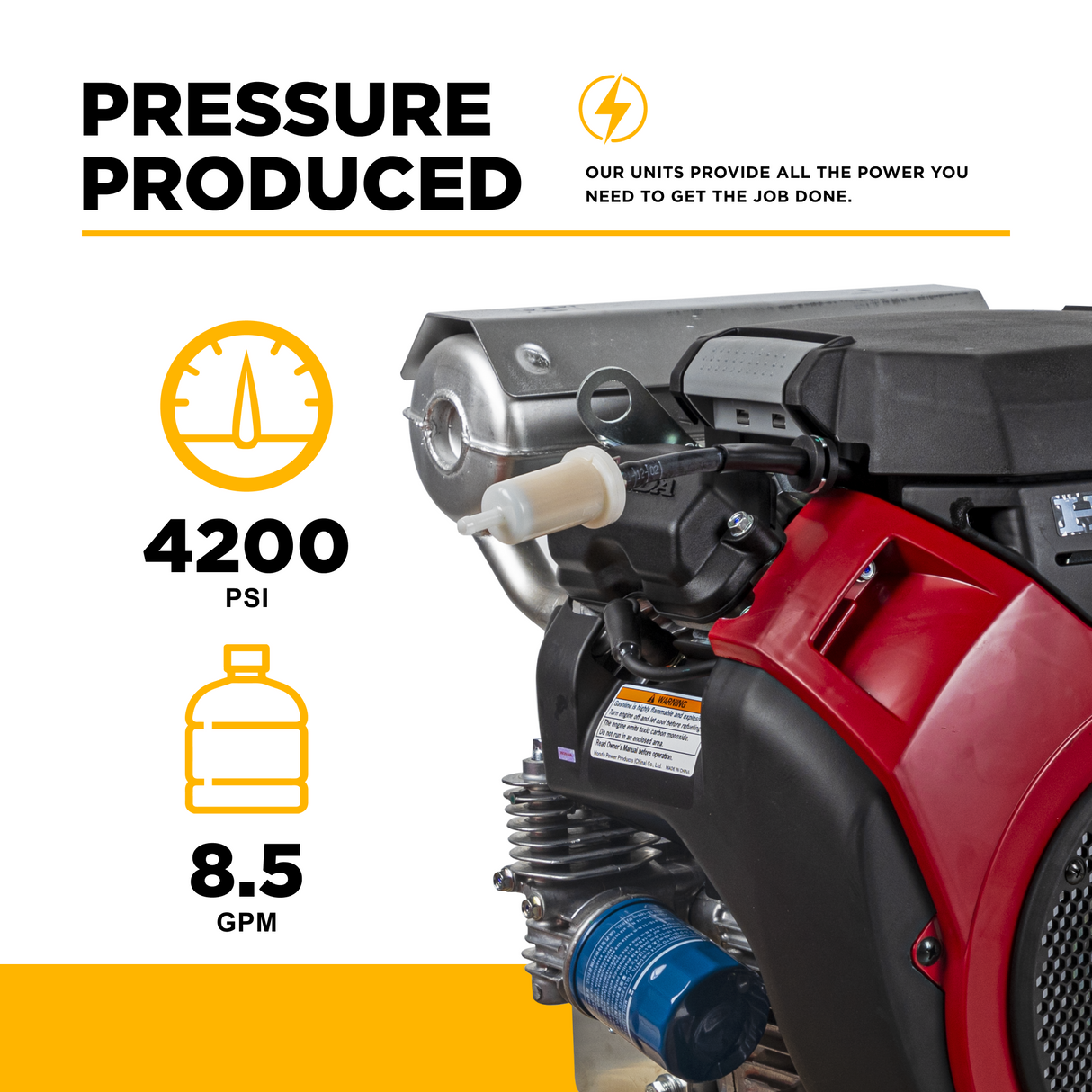 BE Power 4,200 PSI 8.5 GPM Cold Water Gas Pressure Washer - B4224HETBAS
