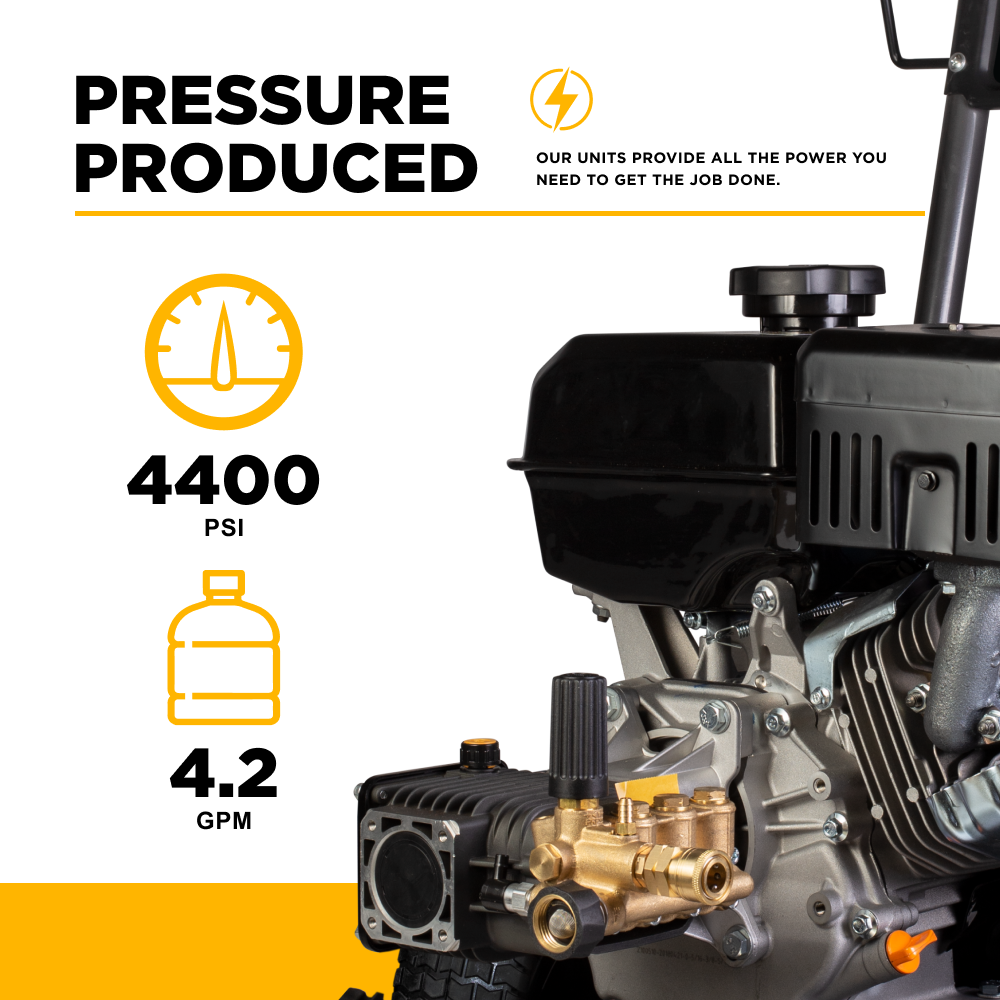 BE Power 4,400 PSI 4.2 GPM Cold Water Gas Pressure Washer - B4415PA