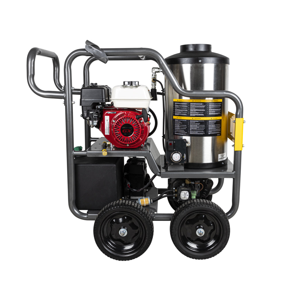 BE Power 4,000 PSI - 4.0 GPM Hot Water Pressure Washer with Honda GX390 Engine and General Triplex Pump - HW4013HG