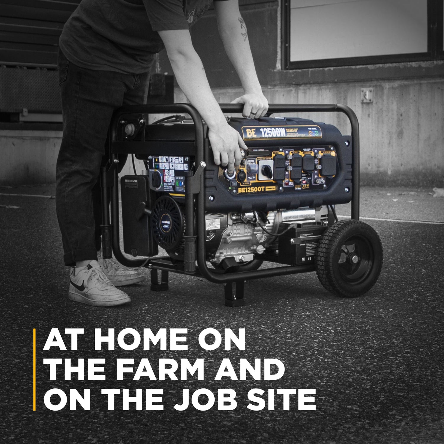 BE Power 12,500 Watt Tri-Fuel Generator - BE12500T