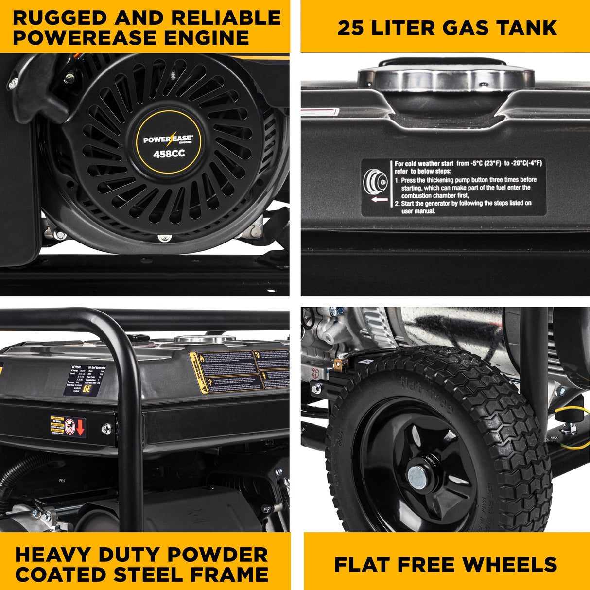 BE Power 12,500 Watt Tri-Fuel Generator - BE12500T