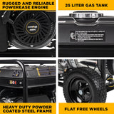 BE Power 12,500 Watt Tri-Fuel Generator - BE12500T