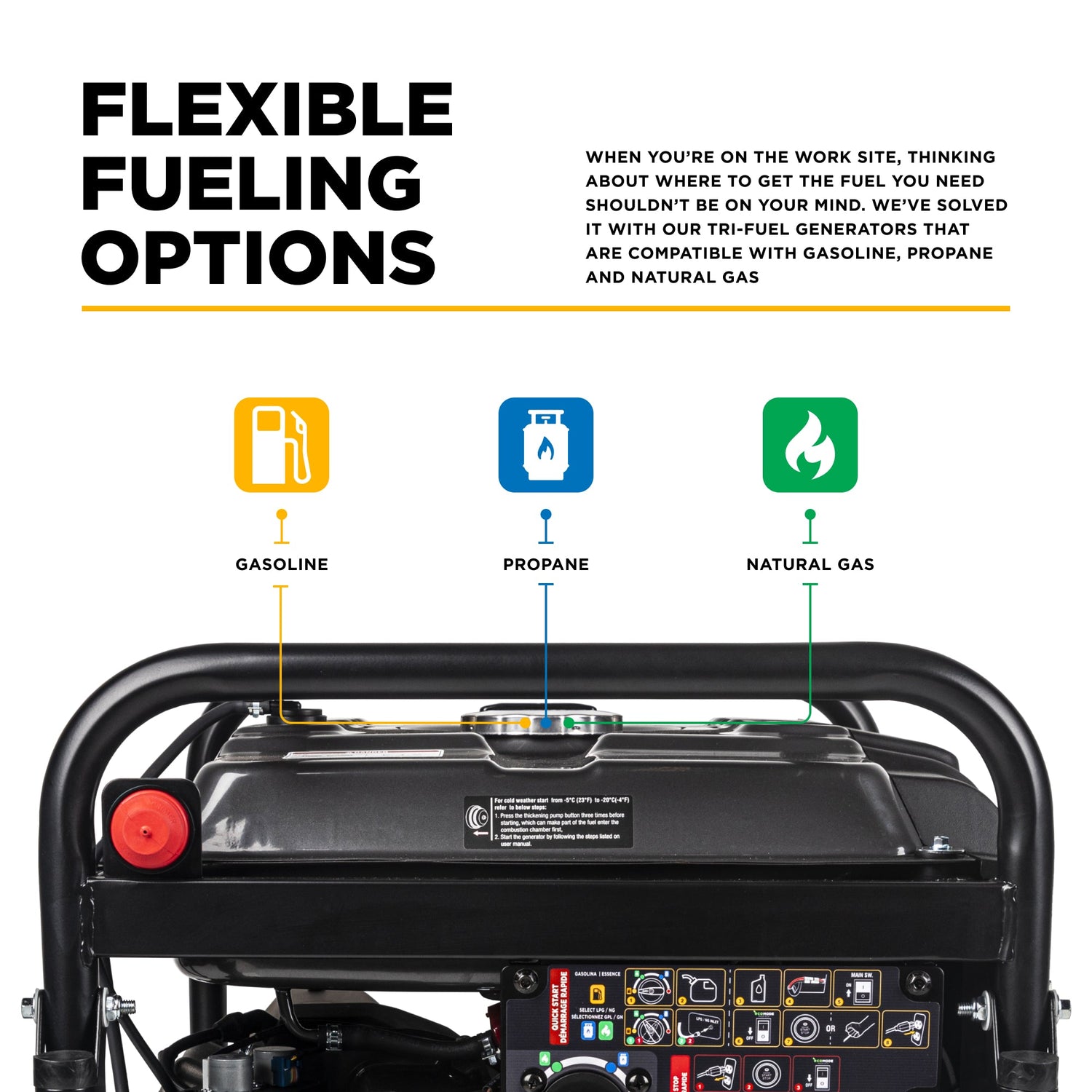 BE Power 12,500 Watt Tri-Fuel Generator - BE12500T