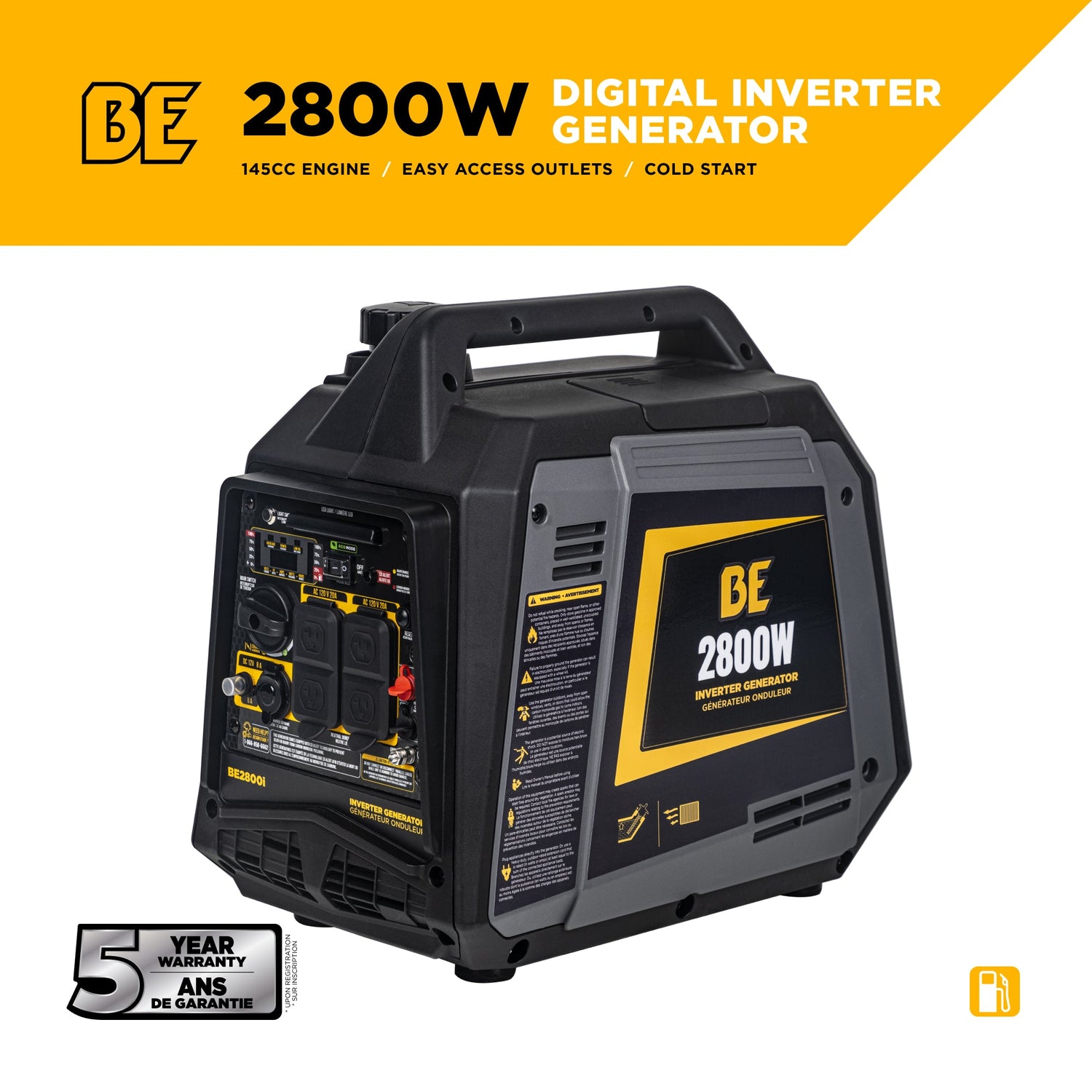 BE Power 2,800 Watt Digital Inverter Generator - BE2800I