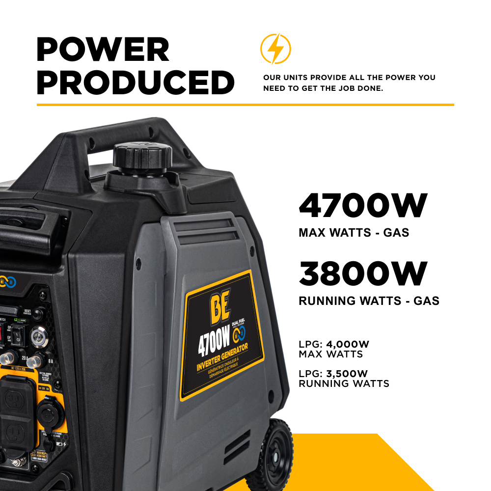 BE Power 4,700 Watt Digital Inverter Generator - BE4700ID