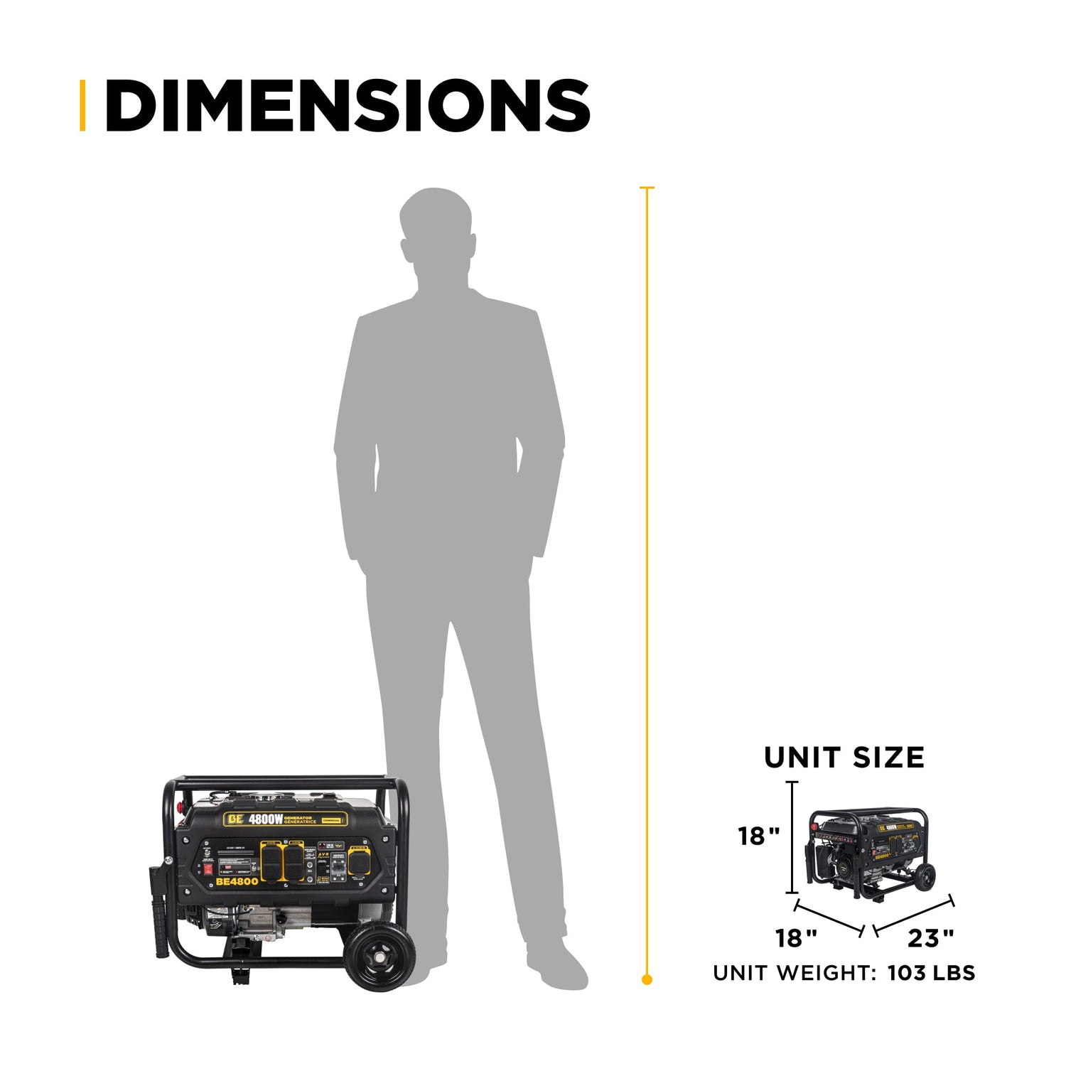 BE Power 4,800 Watt Generator - BE4800