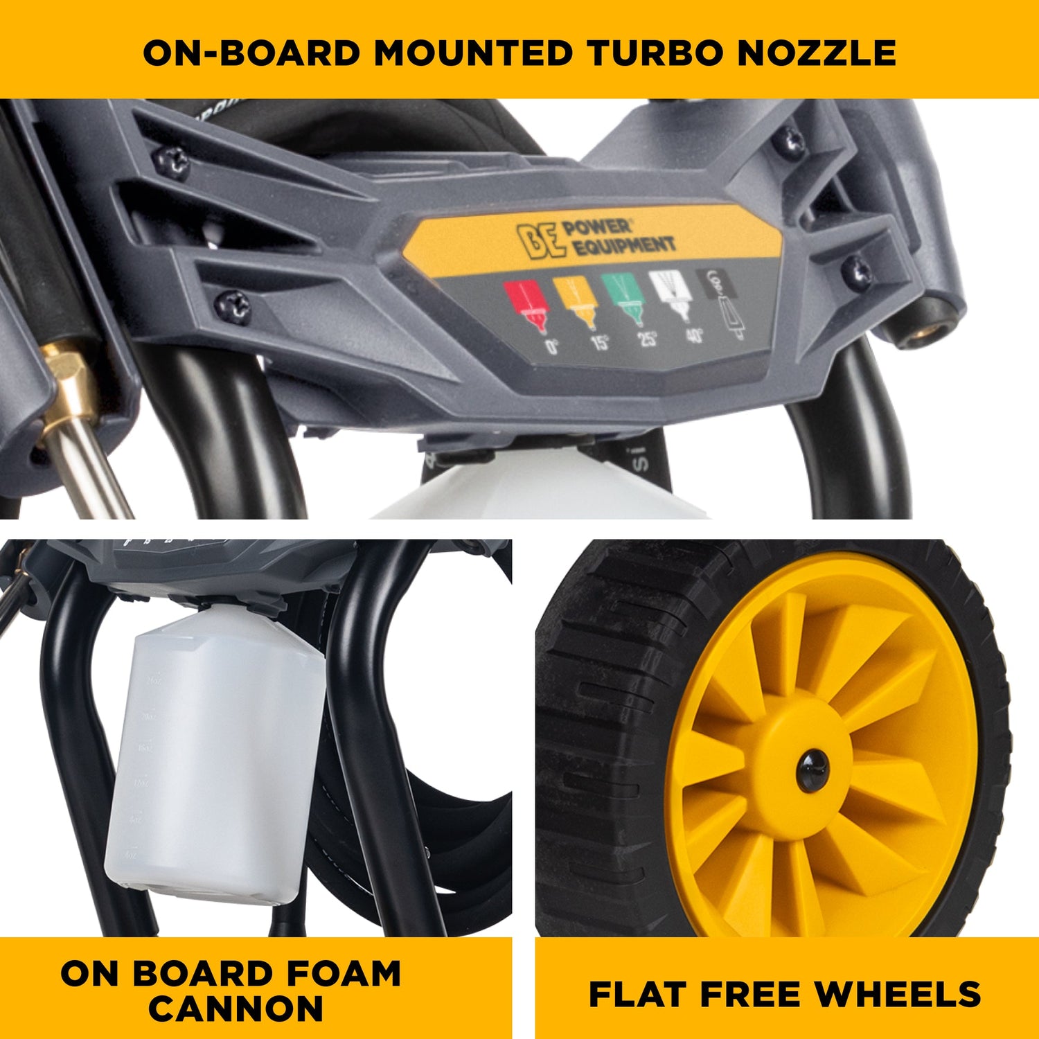 BE Power 2,700 PSI 1.3 GPM Electric Pressure Washer with AR Axial Pump - P2713EN