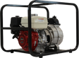Three-quarter view of the Brave 3-Inch Commercial-Grade Trash Pump, showing its entire structure with the durable black frame and the commercial-grade pump.