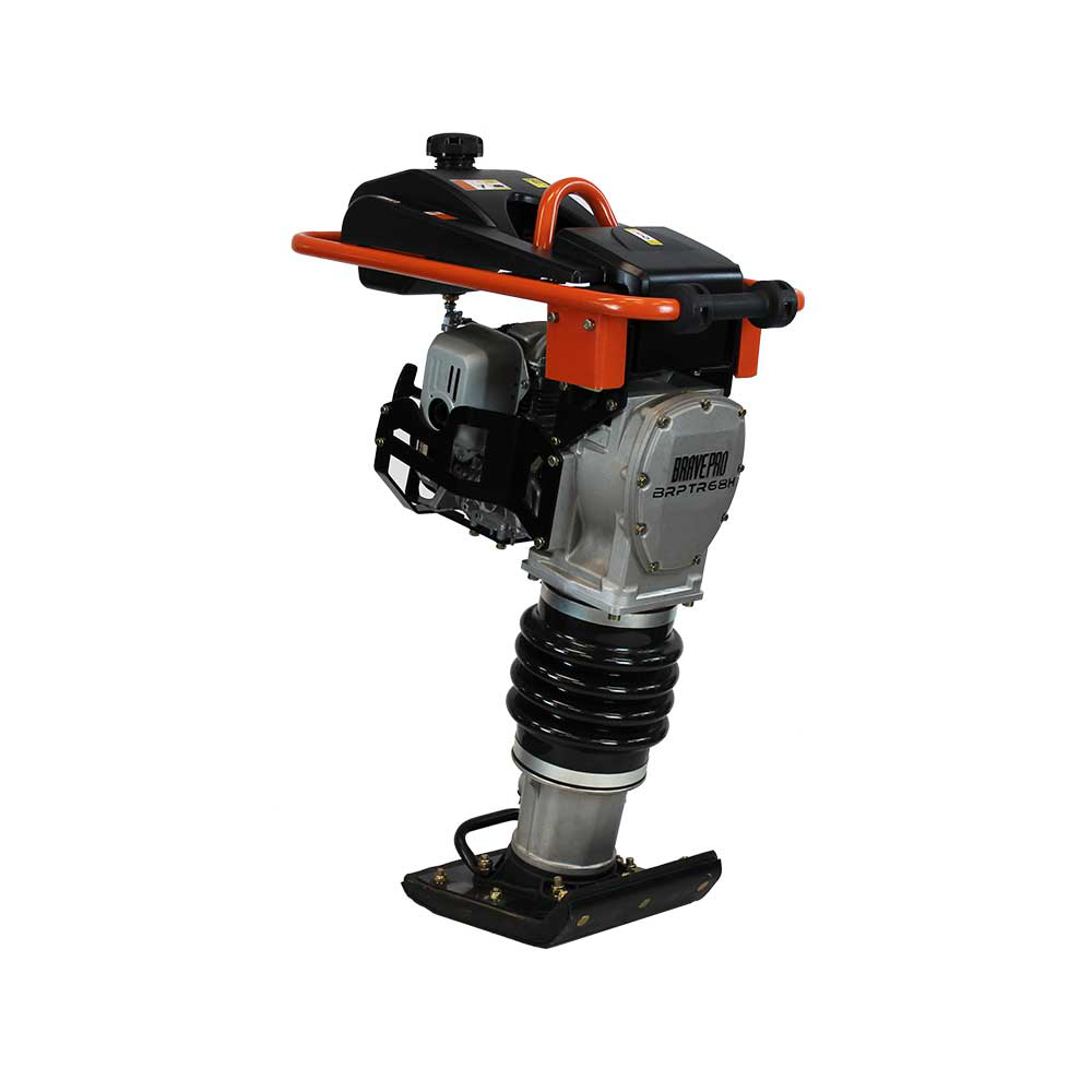 Brave Tamping Rammer 12.8 kN with Honda GX100 2878 lbs Impact Force 100cc BRPTR68H New