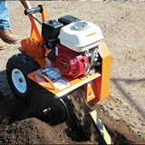 Brave Compact Trencher with Shark Chain 18" Max Depth and Honda GX200 Engine 6.5 HP Gas BRPT18 New