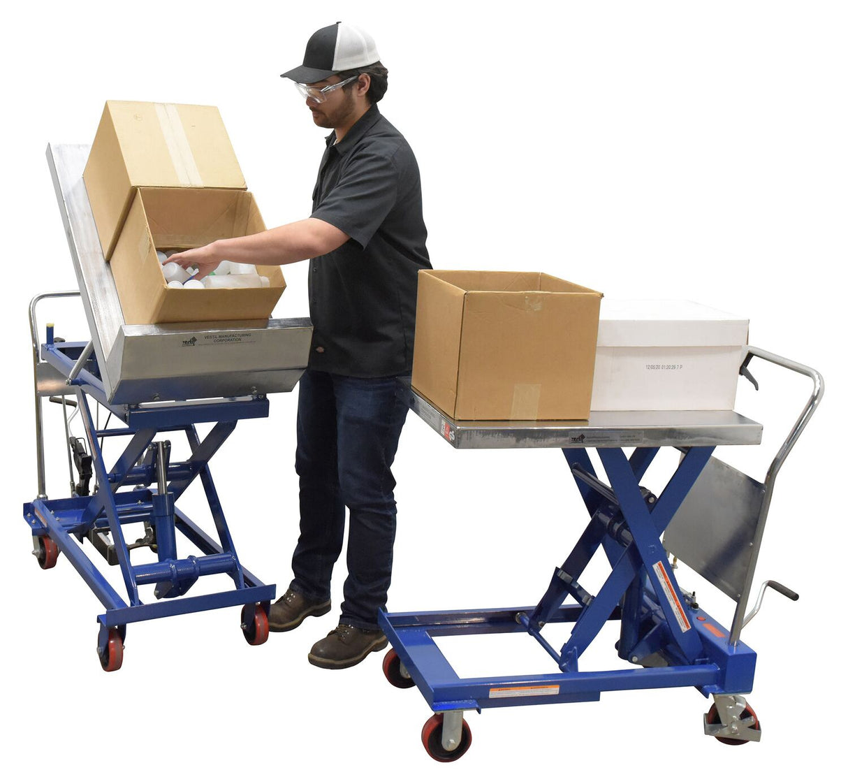 Vestil Lift & Tilt Carts with Sequence Select