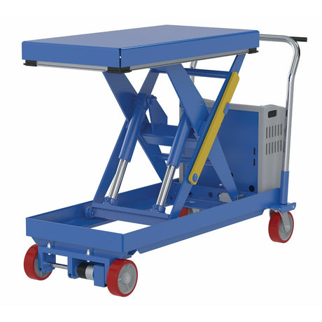 Vestil Steel Traction Drive Electric Hydraulic Elevating Cart 20 In. x 33 In. 500 Lb. Capacity Blue-CART-500-2033-CTD