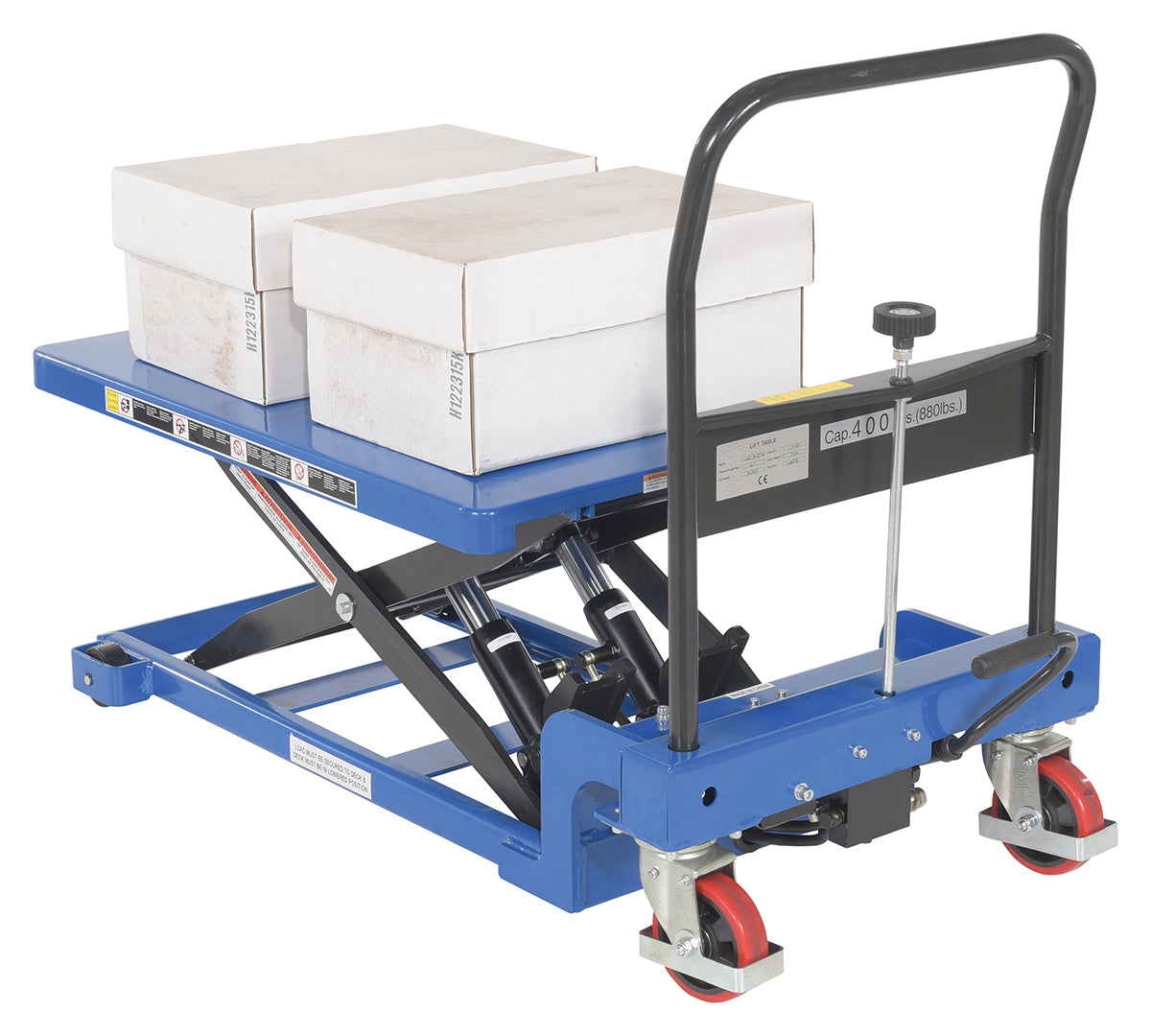 Vestil Low Profile Scissor Cart w/ Auto-Shift