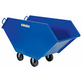Vestil Steel Chip and Waste Trucks 17.5 Cubic Feet 1500 Lb. Capacity Blue-CHIP-17.5