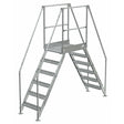 Vestil Galvanized Steel Crossover Ladder 6 Step 23.5 In. x 36 In. 500 Lb. Capacity Silver -COL-6-56-23-HDG