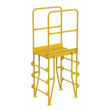 Vestil Steel Vertical Crossover Ladder 4 Step 20 In. Width 500 Lb. Capacity Yellow- COLV-4-46-20