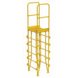 Vestil Steel Vertical Crossover Ladder 6 Step 8 In. Width 500 Lb. Capacity Yellow- COLV-6-70-8
