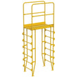 Vestil Steel Vertical Crossover Ladder 7 Step 32 In. Width 500 Lb. Capacity Yellow - COLV-7-82-32