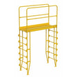 Vestil Steel Vertical Crossover Ladder 7 Step 56 In. Width 500 Lb. Capacity Yellow- COLV-7-82-56