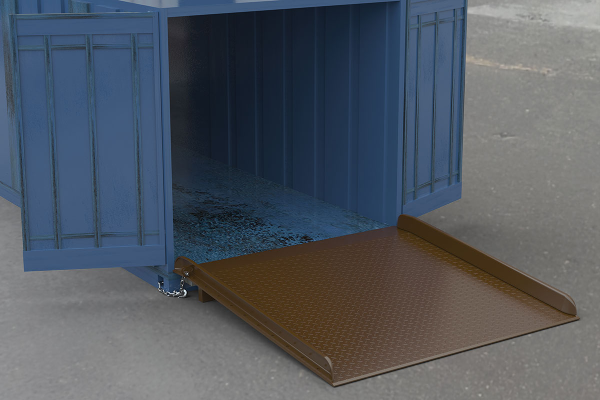 Vestil Steel Container Ramps with Side Rails