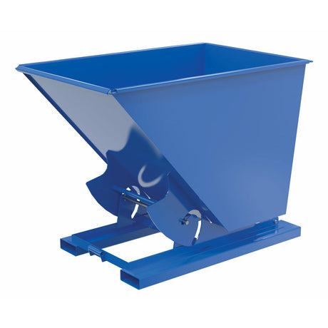 Vestil Steel Heavy Duty No Bump & Dump Hopper 1-1/2 Cubic Yard 6000 Lb. Capacity Blue - D-150-HD-NB