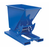 Vestil Steel Light Duty No Bump & Dump Hopper 1/4 Cubic Yard 2000 Lb. Capacity Blue -D-25-LD-NB