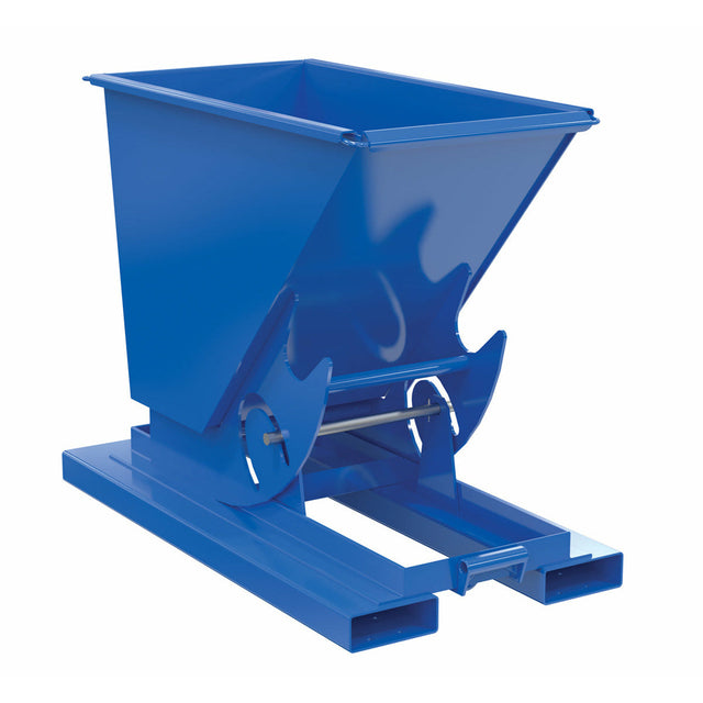 Vestil Steel Light Duty No Bump & Dump Hopper 1/4 Cubic Yard 2000 Lb. Capacity Blue -D-25-LD-NB