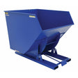 Vestil Steel Heavy Duty Self Dumping Hopper 3-1/2 Cubic Yard 6000 Lb. Capacity Blue- D-350-HD