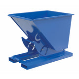 Vestil Steel Medium Duty No Bump & Dump Hopper 1/2 Cubic Yard 4000 Lb. Capacity Blue -D-50-MD-NB