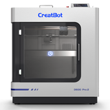 CreatBot D600 Pro 2 large-format 3D printer viewed from the front, showcasing the enclosed build chamber, dual extruders, and the "CreatBot" logo on the top panel.