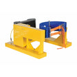 Vestil Steel DC Fork Truck Drum Carrier/Rotator For Steel Drums 55 Gallon 1200 Lb. Capacity Yellow- DCR-205-12-DC
