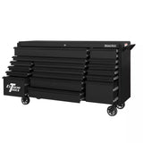 Extreme Tools DX Series 72"W x 21"D 17 Drawer Triple Bank Roller Cabinets 100 lbs Slides