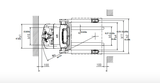 A technical blueprint of the EKKO EB16EAS-189Li Electric Straddle Stacker, detailing dimensions and key features like the 189-inch max lifting height and side-shifting capability for narrow aisles.