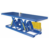 Vestil Steel Electric Hydraulic Tandem Lift Table 48 In. x 180 In. 4000 Lb. Capacity Blue-EHLT-TL-48180-4-58