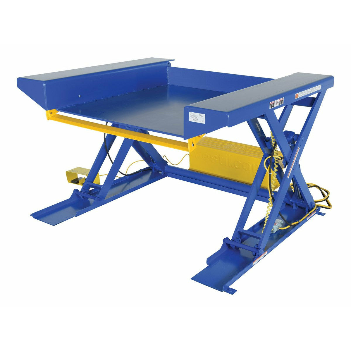 Vestil Steel Ground Lift Scissor Table 52 In. x 50 In. 4000 Lb. Capacity Blue- EHLTG-5250-4-36