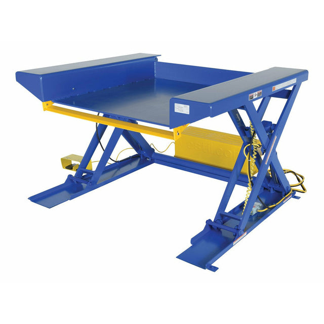 Vestil Steel Ground Lift Scissor Table 52 In. x 50 In. 4000 Lb. Capacity Blue- EHLTG-5250-4-36