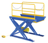 Vestil Ground Lift Scissor Tables with Handrails