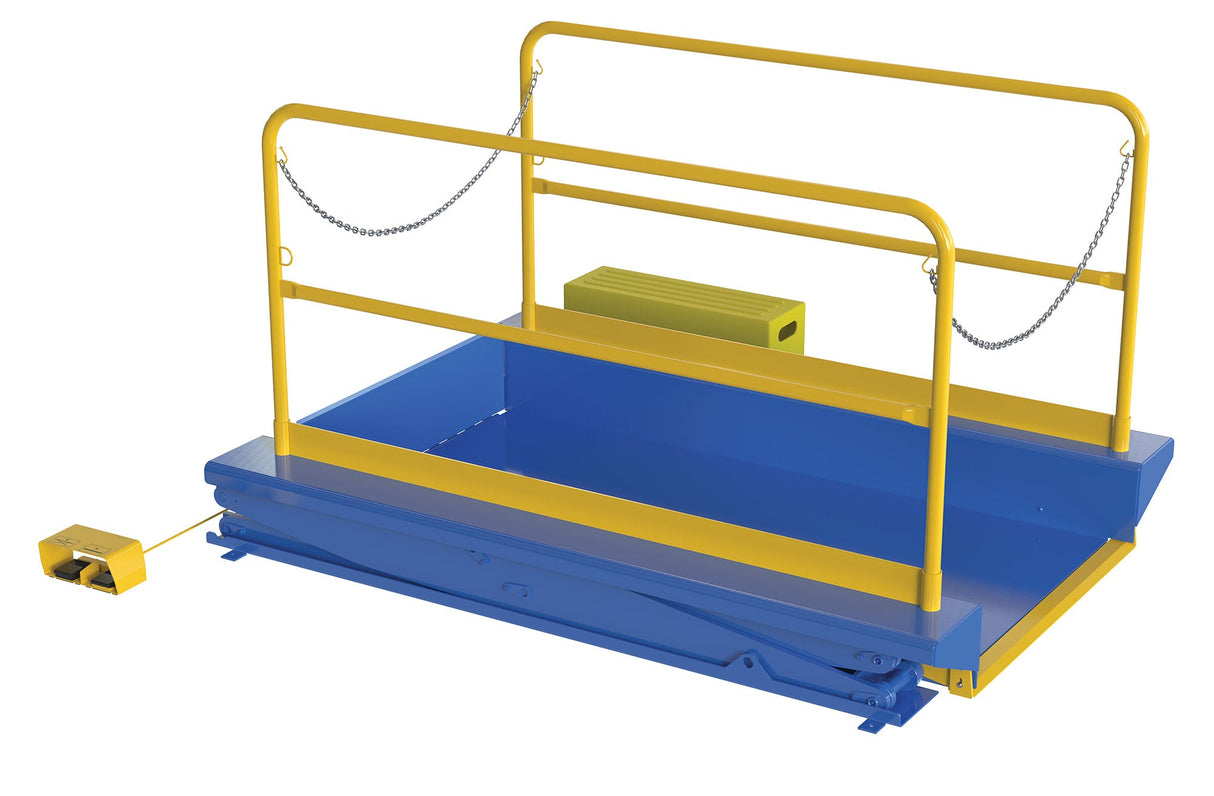 Vestil Ground Lift Scissor Tables with Handrails