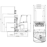 Ekko EK18RF-Li Stand-up Rider Forklift