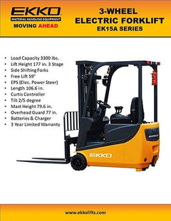 EKKO 3 Wheel Electric Forklift EK15A