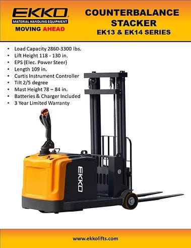 Ekko Counterbalanced Walkie Stacker EK14
