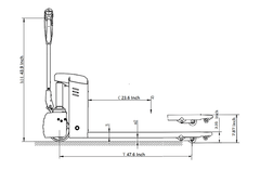 EKKO Lithium Iron Phosphate Electric Walkie Pallet Jack EP18JLI